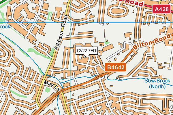 CV22 7ED map - OS VectorMap District (Ordnance Survey)