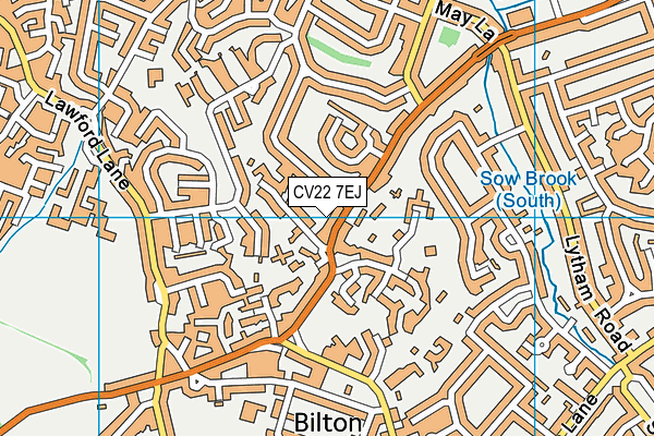 CV22 7EJ map - OS VectorMap District (Ordnance Survey)