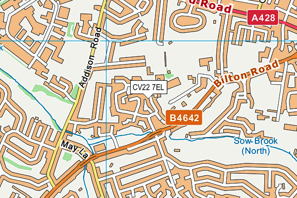 CV22 7EL map - OS VectorMap District (Ordnance Survey)