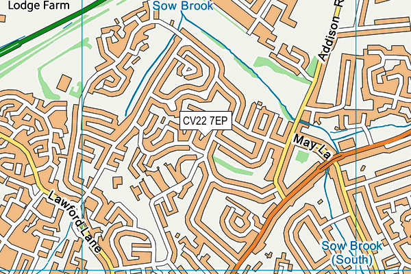 CV22 7EP map - OS VectorMap District (Ordnance Survey)
