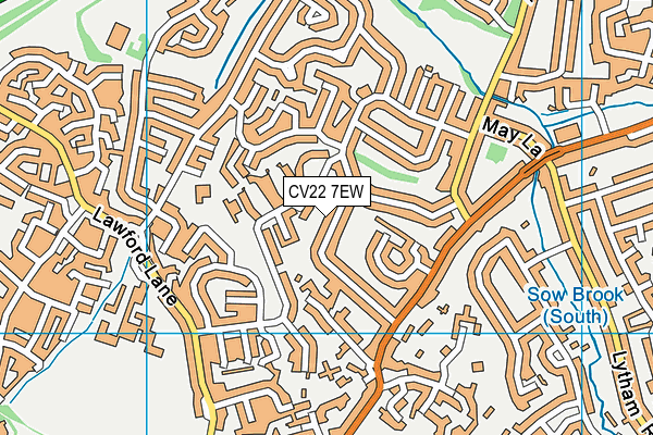 CV22 7EW map - OS VectorMap District (Ordnance Survey)
