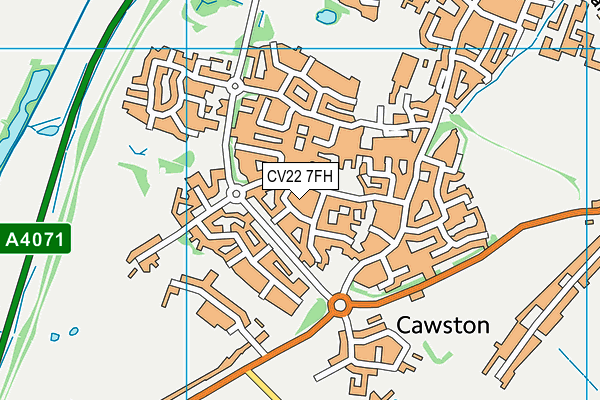 CV22 7FH map - OS VectorMap District (Ordnance Survey)