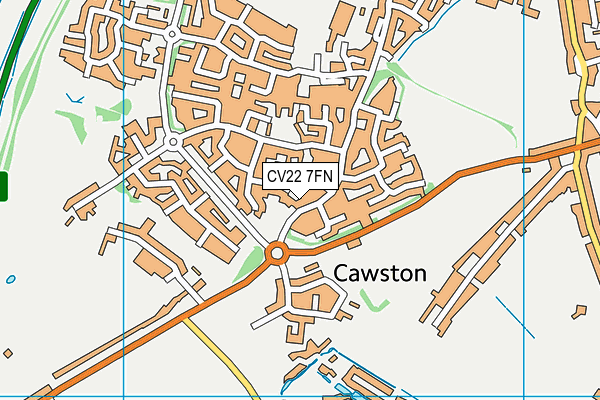 CV22 7FN map - OS VectorMap District (Ordnance Survey)