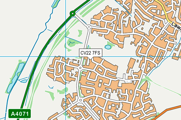 CV22 7FS map - OS VectorMap District (Ordnance Survey)
