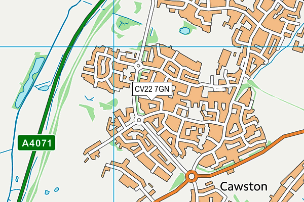 CV22 7GN map - OS VectorMap District (Ordnance Survey)