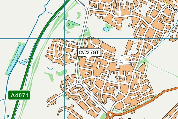 CV22 7GT map - OS VectorMap District (Ordnance Survey)