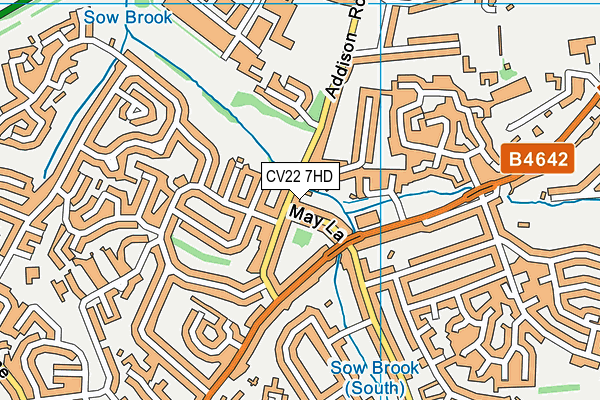 CV22 7HD map - OS VectorMap District (Ordnance Survey)