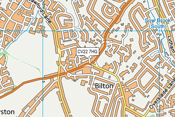 CV22 7HG map - OS VectorMap District (Ordnance Survey)