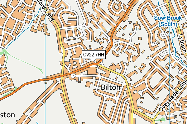 CV22 7HH map - OS VectorMap District (Ordnance Survey)