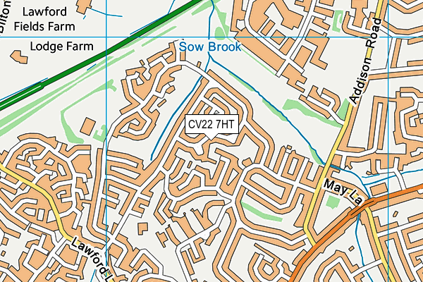 CV22 7HT map - OS VectorMap District (Ordnance Survey)