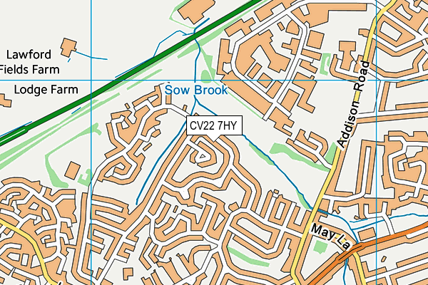 Frobisher Recreation Ground map (CV22 7HY) - OS VectorMap District (Ordnance Survey)