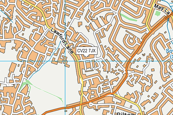CV22 7JX map - OS VectorMap District (Ordnance Survey)