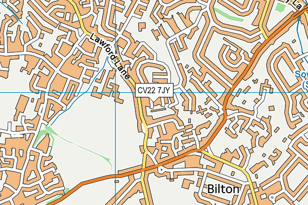 CV22 7JY map - OS VectorMap District (Ordnance Survey)