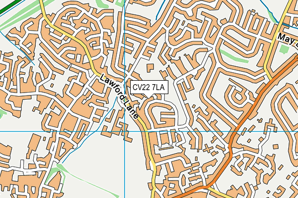 CV22 7LA map - OS VectorMap District (Ordnance Survey)