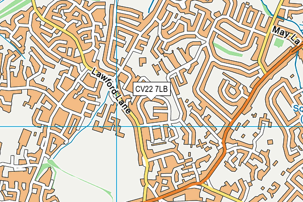 CV22 7LB map - OS VectorMap District (Ordnance Survey)