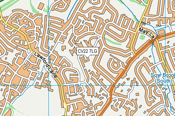 CV22 7LG map - OS VectorMap District (Ordnance Survey)