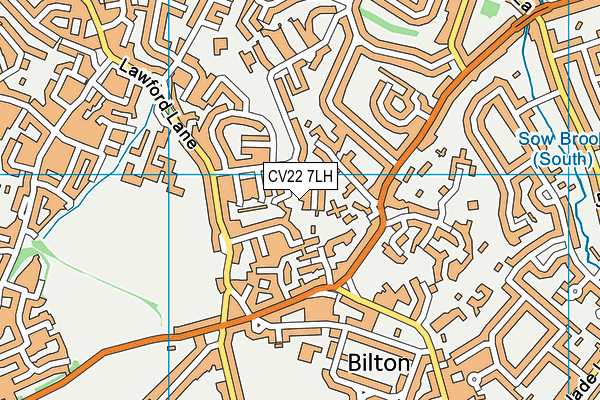 CV22 7LH map - OS VectorMap District (Ordnance Survey)