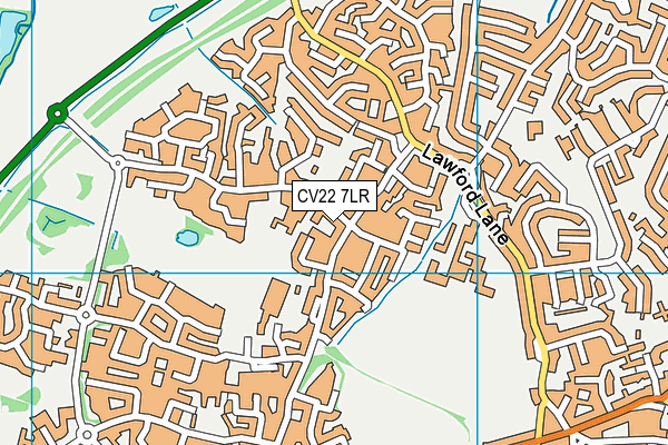 CV22 7LR map - OS VectorMap District (Ordnance Survey)