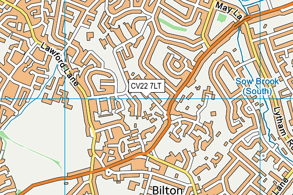 CV22 7LT map - OS VectorMap District (Ordnance Survey)