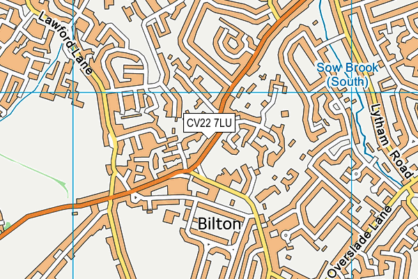 CV22 7LU map - OS VectorMap District (Ordnance Survey)