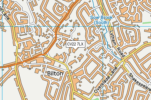 CV22 7LX map - OS VectorMap District (Ordnance Survey)