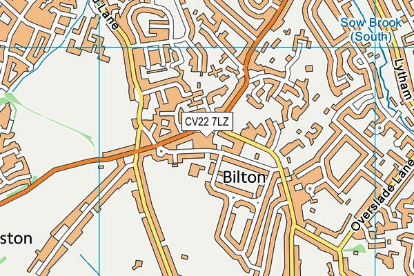 CV22 7LZ map - OS VectorMap District (Ordnance Survey)