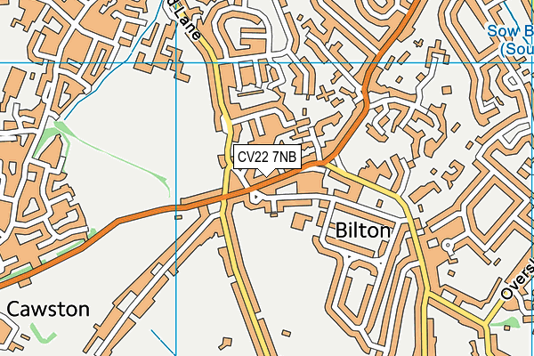 CV22 7NB map - OS VectorMap District (Ordnance Survey)