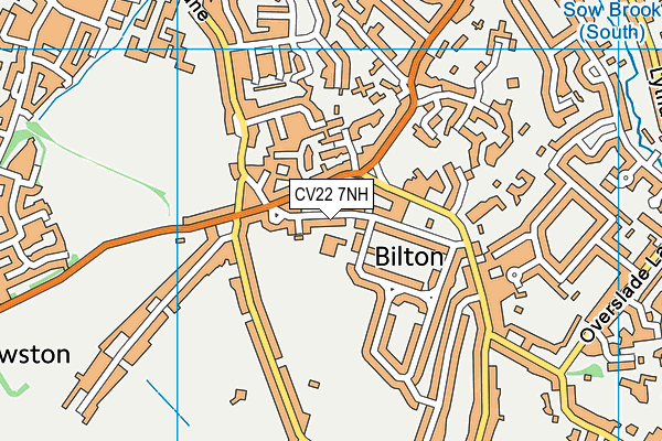 Bilton Infant School map (CV22 7NH) - OS VectorMap District (Ordnance Survey)