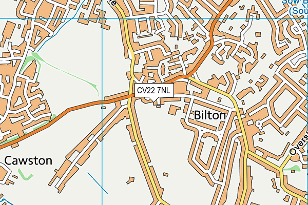 CV22 7NL map - OS VectorMap District (Ordnance Survey)