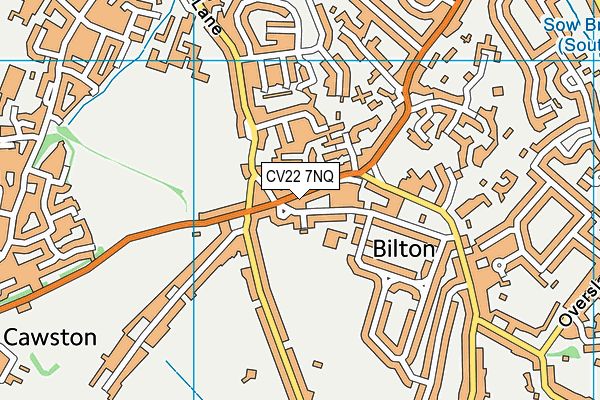 CV22 7NQ map - OS VectorMap District (Ordnance Survey)