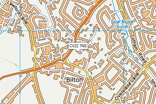 CV22 7NS map - OS VectorMap District (Ordnance Survey)
