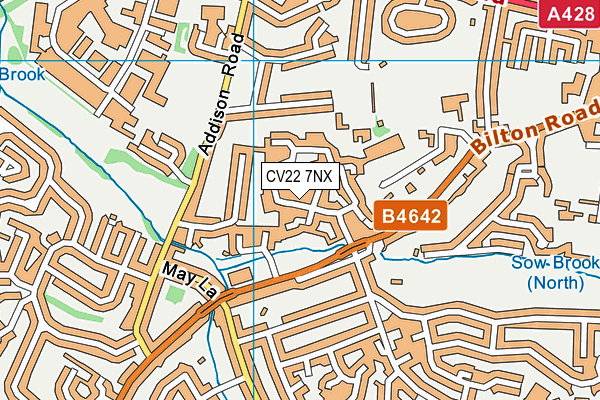 CV22 7NX map - OS VectorMap District (Ordnance Survey)