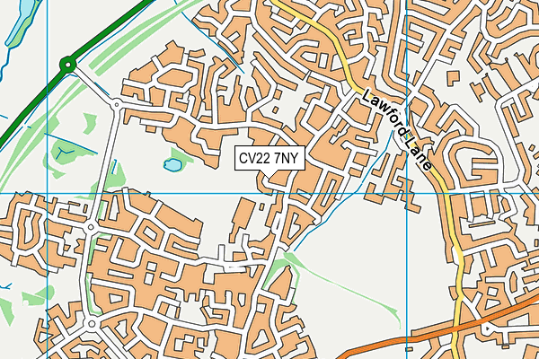 CV22 7NY map - OS VectorMap District (Ordnance Survey)