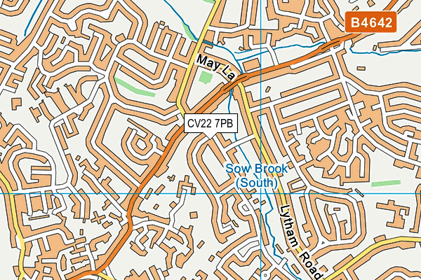 CV22 7PB map - OS VectorMap District (Ordnance Survey)