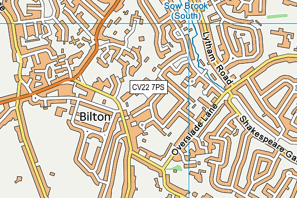 CV22 7PS map - OS VectorMap District (Ordnance Survey)