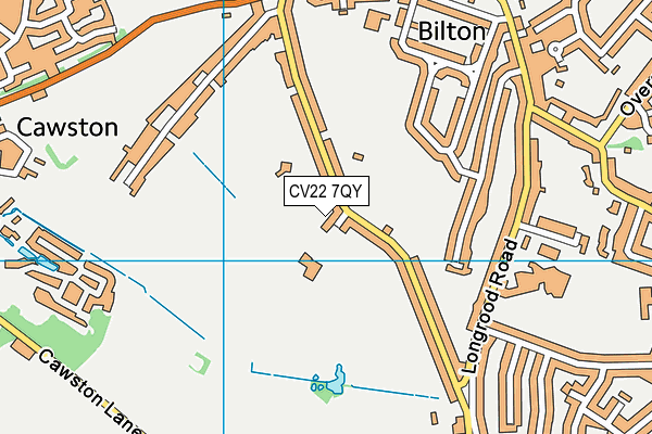 CV22 7QY map - OS VectorMap District (Ordnance Survey)