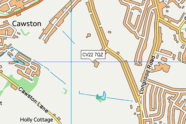 CV22 7QZ map - OS VectorMap District (Ordnance Survey)