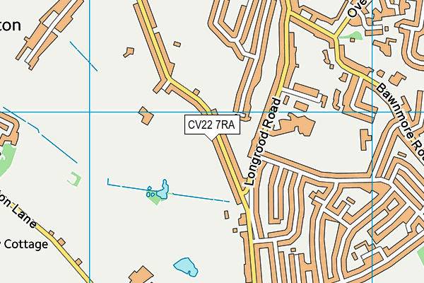 CV22 7RA map - OS VectorMap District (Ordnance Survey)