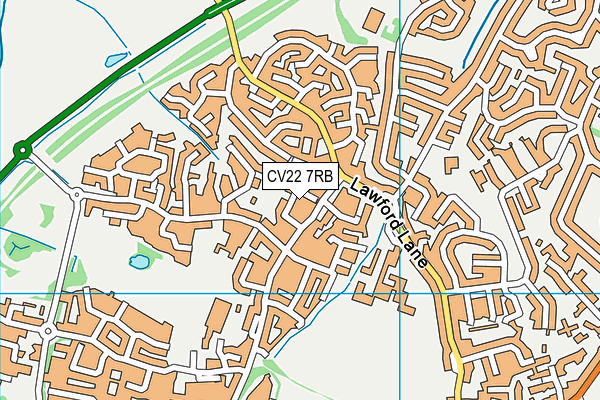 CV22 7RB map - OS VectorMap District (Ordnance Survey)