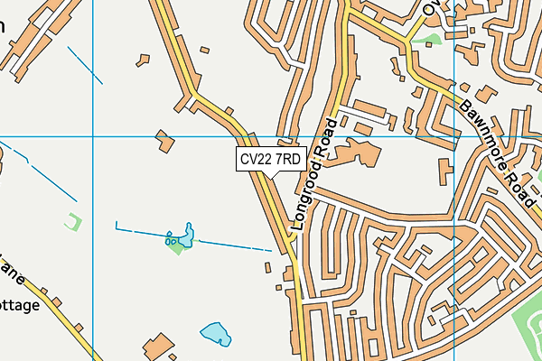 CV22 7RD map - OS VectorMap District (Ordnance Survey)