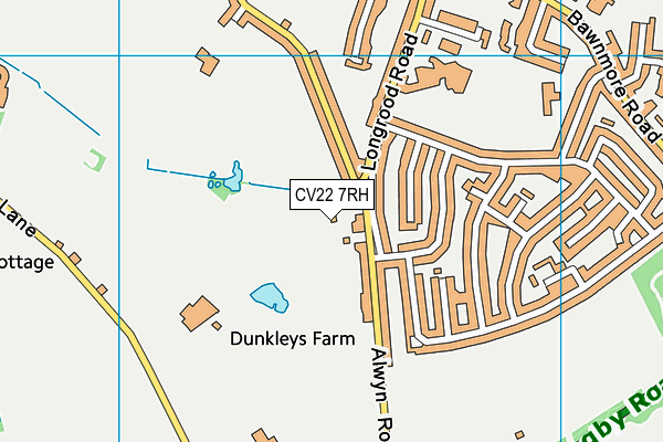 CV22 7RH map - OS VectorMap District (Ordnance Survey)