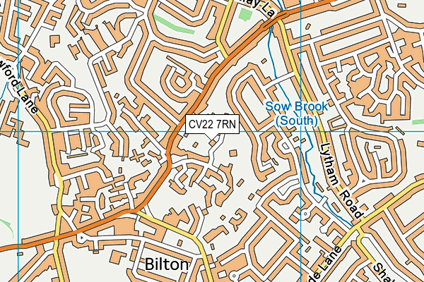 CV22 7RN map - OS VectorMap District (Ordnance Survey)