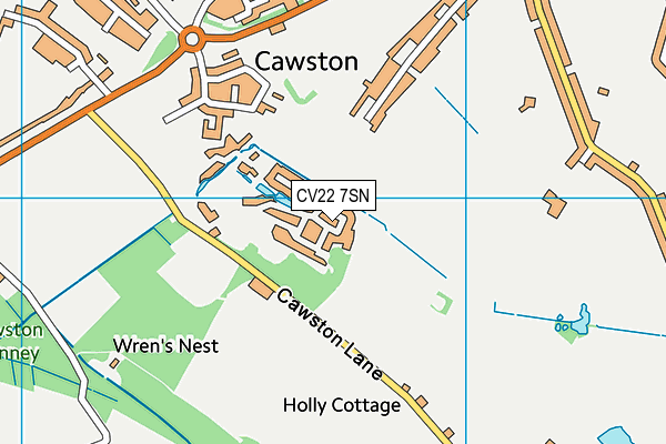 CV22 7SN map - OS VectorMap District (Ordnance Survey)