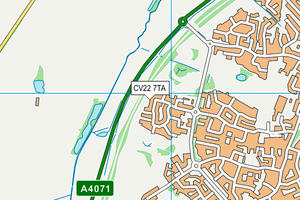 CV22 7TA map - OS VectorMap District (Ordnance Survey)