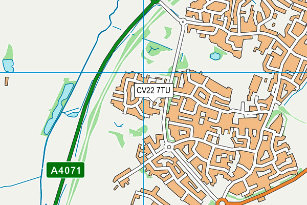 CV22 7TU map - OS VectorMap District (Ordnance Survey)