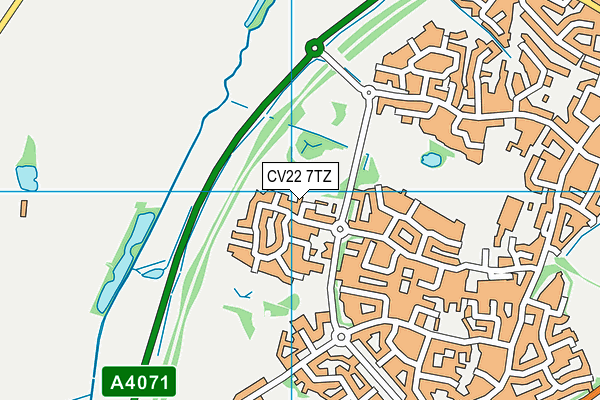 CV22 7TZ map - OS VectorMap District (Ordnance Survey)