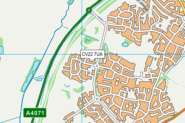 CV22 7UA map - OS VectorMap District (Ordnance Survey)