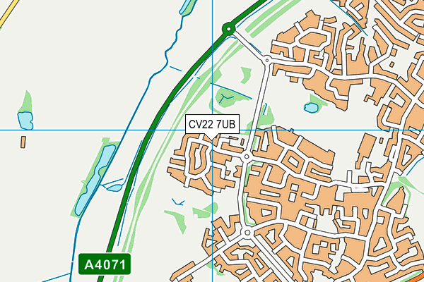 CV22 7UB map - OS VectorMap District (Ordnance Survey)