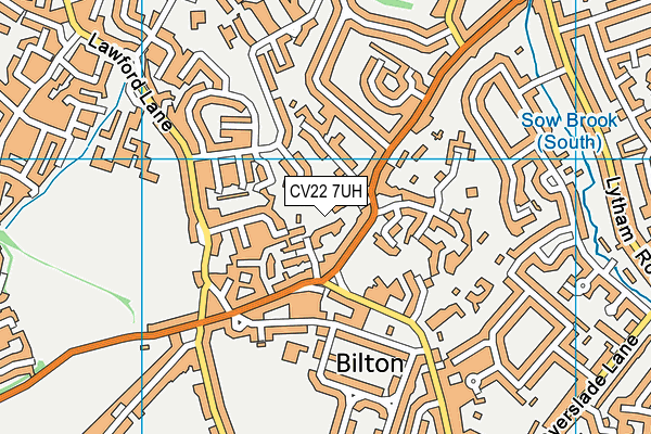 CV22 7UH map - OS VectorMap District (Ordnance Survey)