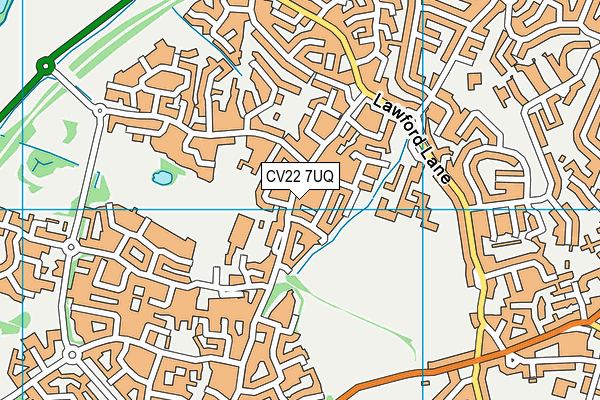 CV22 7UQ map - OS VectorMap District (Ordnance Survey)